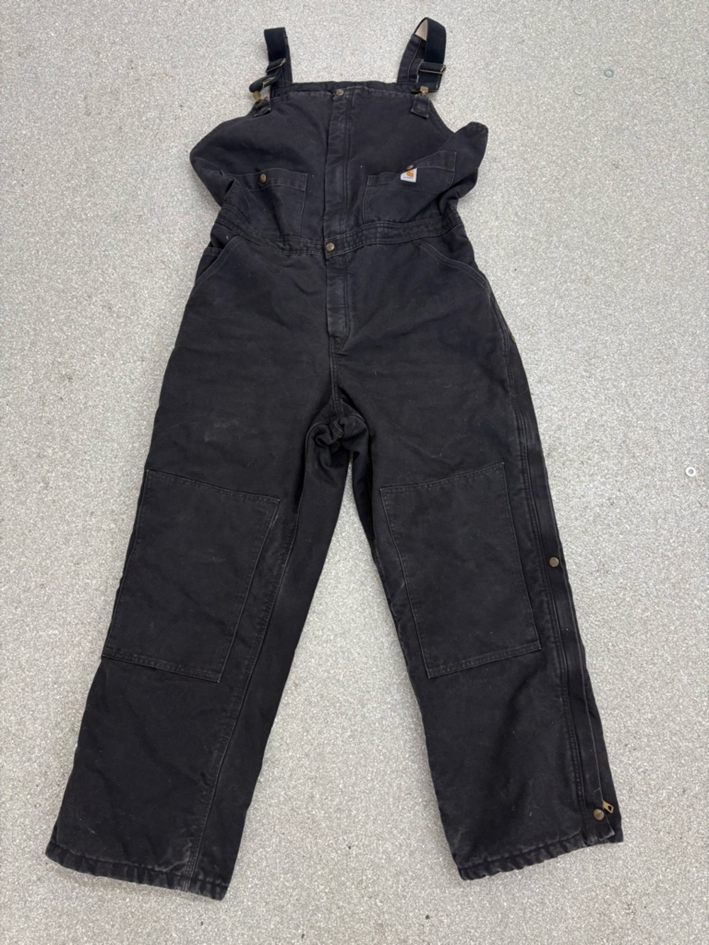 Vintage black Carhartt bib overalls size XL
